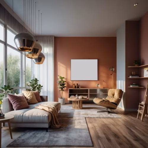 Wohnzimmer mit Infrarotheizung